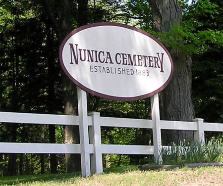 Nunica Cemetery Sign