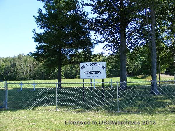 Metz Township Cemetery sign