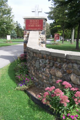 Mt. Olivet Cemetery sign