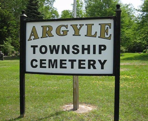 Argyle Twp. Cemetery Sign