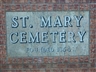 St. Mary Cemetery Sign