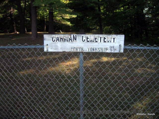 Carmen Cemetery Sign