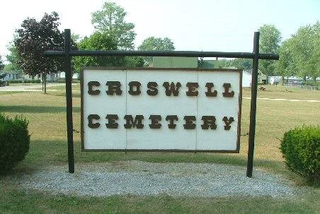 Croswell Cemetery Sign