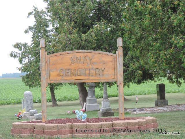 Snay Cemetery Sign