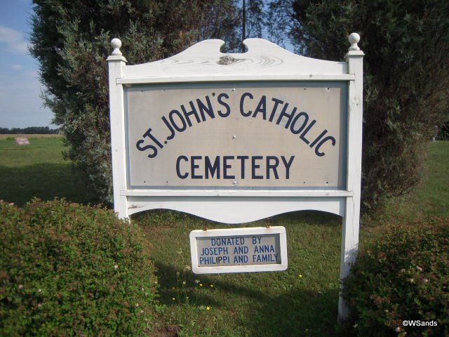 St. John's Catholic Cemetery Sign