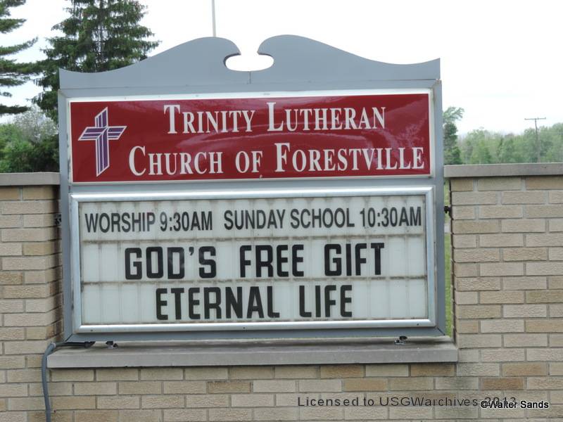 Trinity Lutheran Church sign