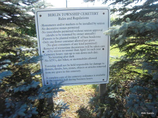 East Berlin Cemetery sign