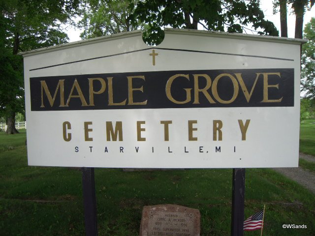 Maple Grove Cemetery Sign