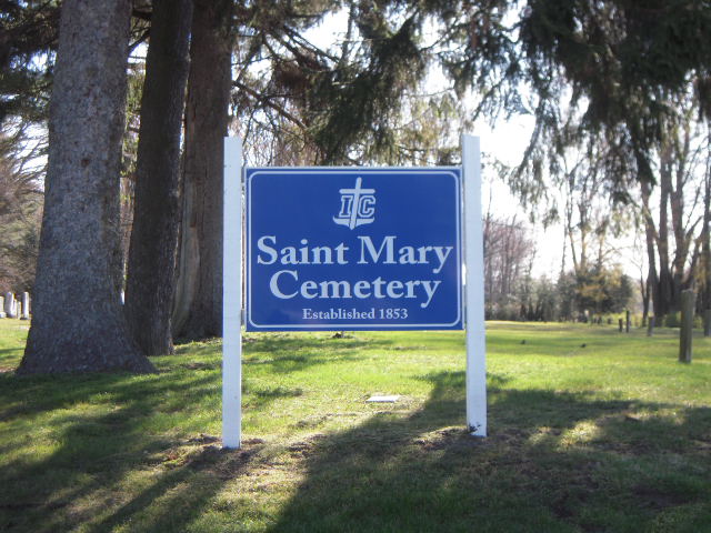 Saint Mary Cemetery Sign