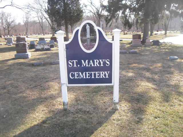 St. Mary's Cemetery Sign