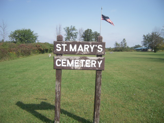 St. Mary's Cemetery Sign