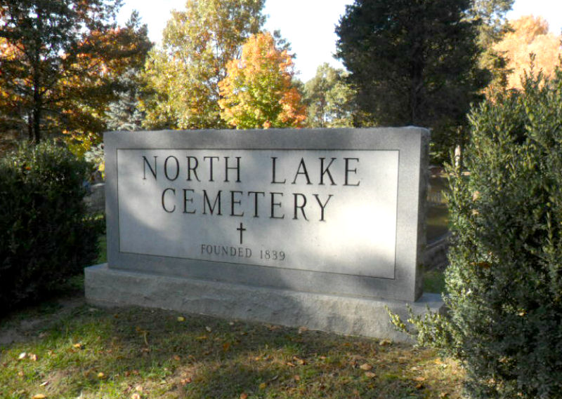 North Lake Cemetery Sign