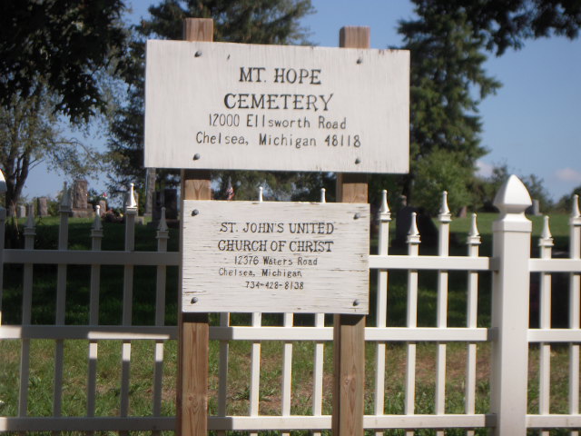 Mount Hope Cemetery sign
