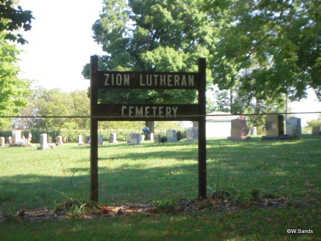 Zion Lutheran Cemetery sign