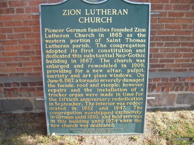 Zion Evangelical Lutheran Church Sign