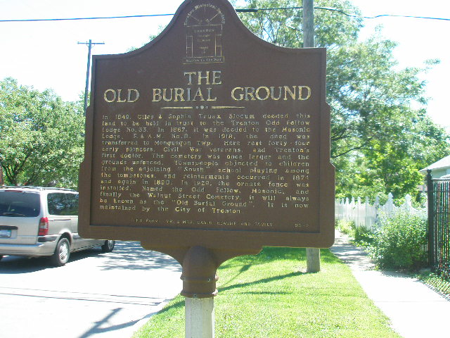 Old Burial Historical Plaque Cemetery Entrance