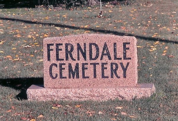 Ferndale Cemetery Sign