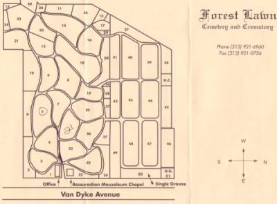 Forest Lawn Cemetery Map