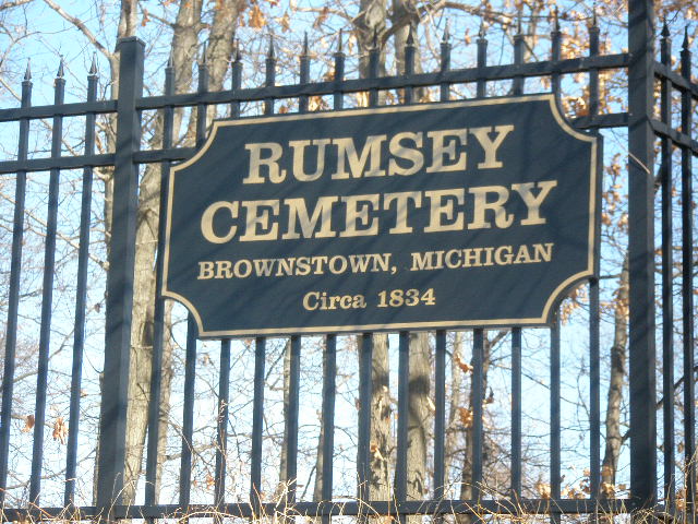 Rumsey Cemetery Sign