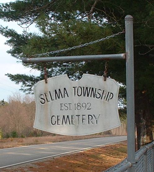 Selma Township Cemetery Sign