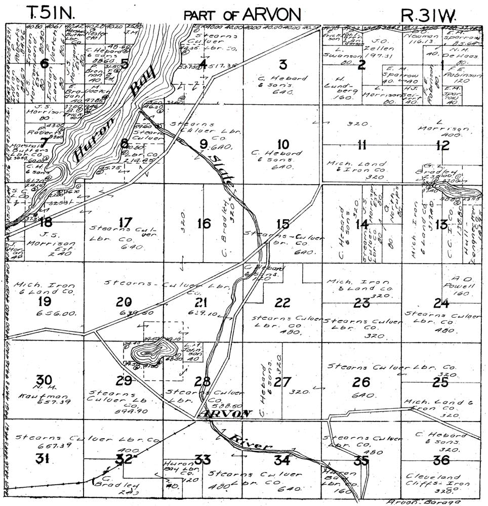 Part of Arvon Township T51N R31W
