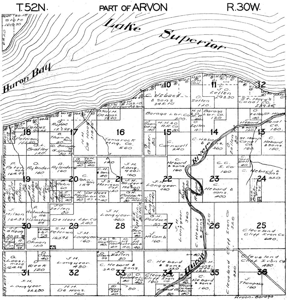 Part of Arvon Township T51N R30W