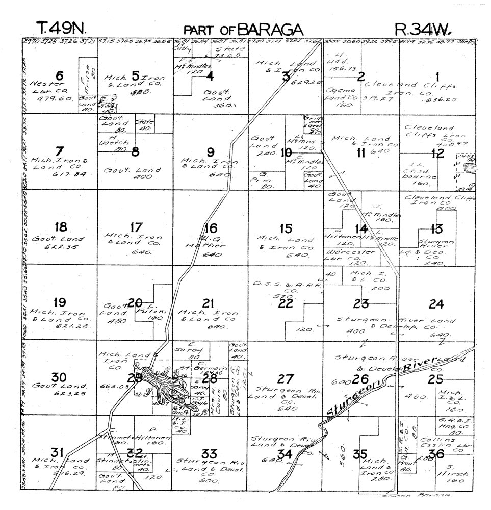 Part of Baraga Township T49N R34W