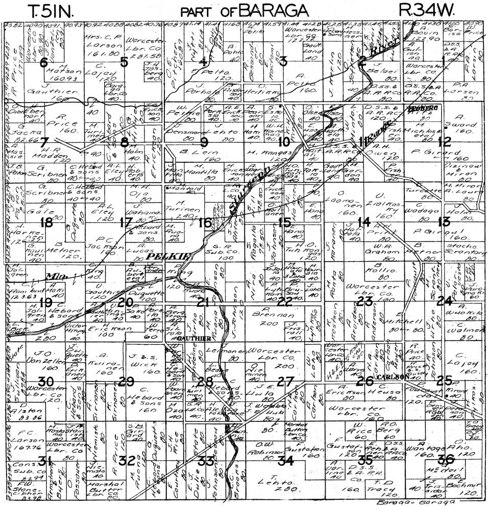 Part of Baraga Township T51N R34W