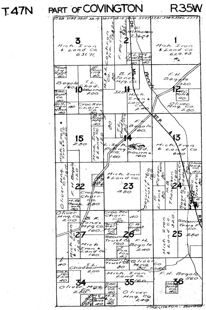 Part of Covington Township T47N R35W