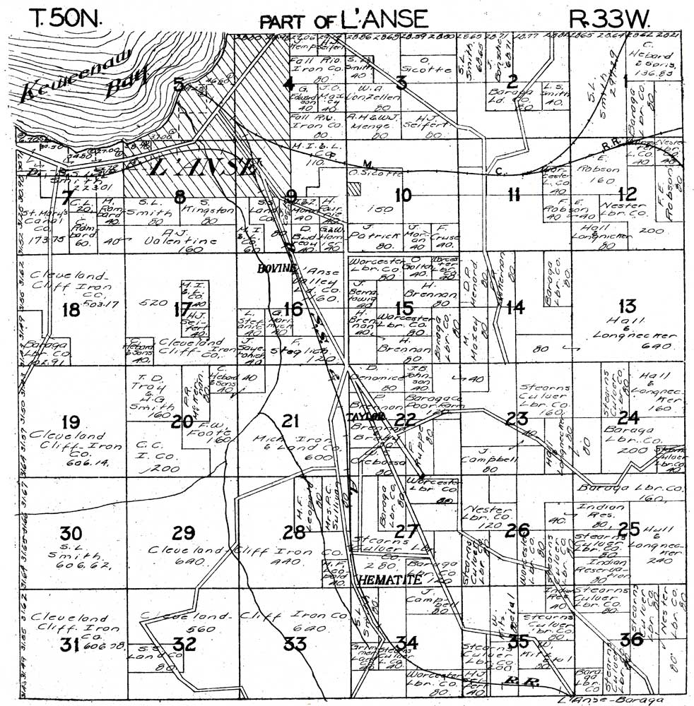Part of L'Anse Township T50N R33W