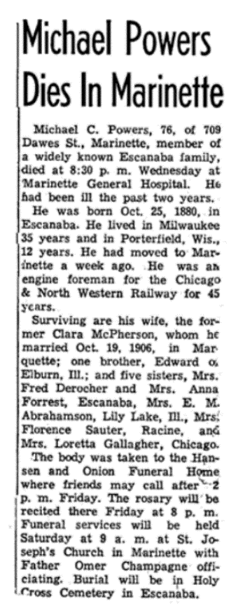 Michael Powers Obituary