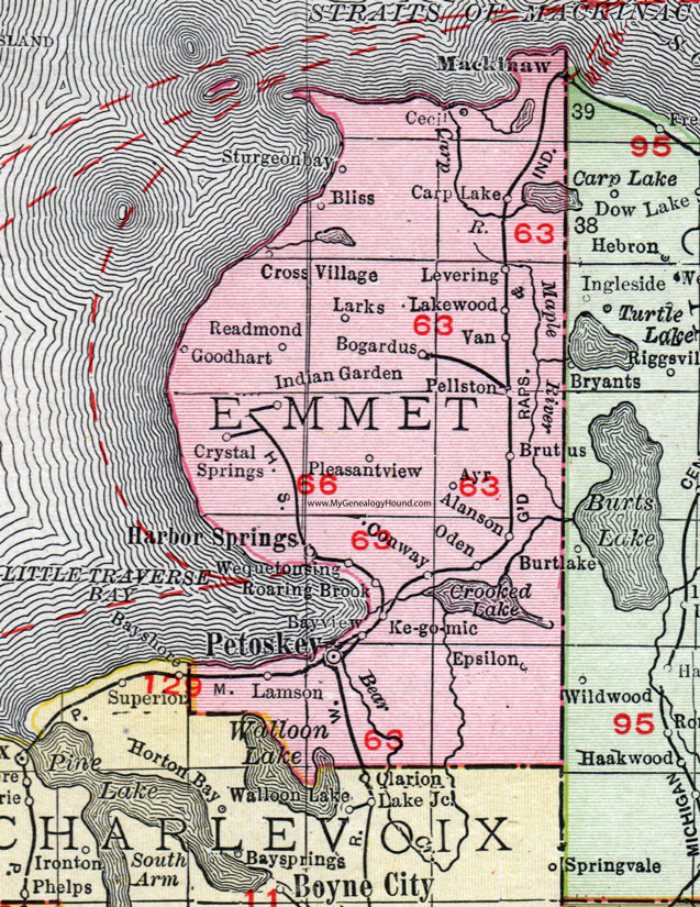 Emmet County Map