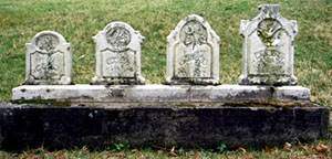 Markers in the Schoolcraft Cemetery