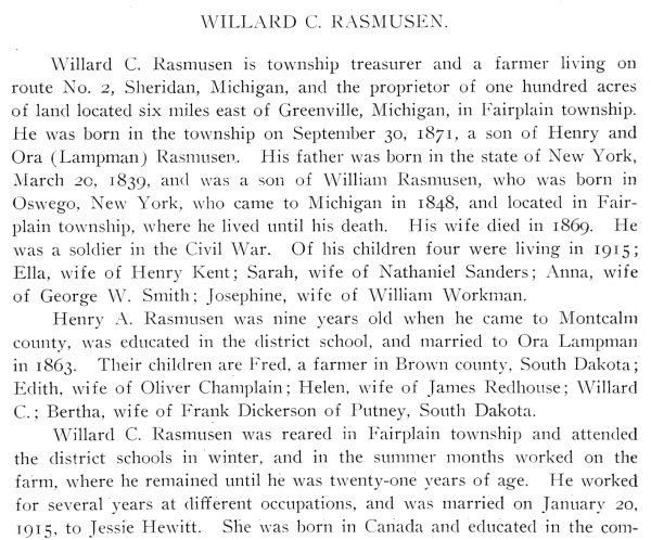 Willard C. Rasmusen Bio