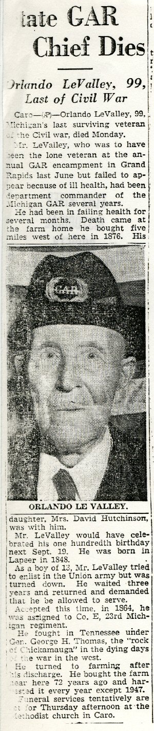 Orlando LeValley Dies