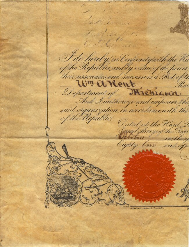 William A. Kent - 1882 Charter