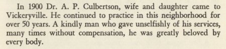 Vickeryville - Dr. Culbertson
