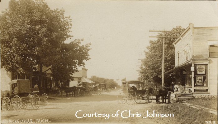 Vickeryville - Miller & Long Hardware Store on the right
