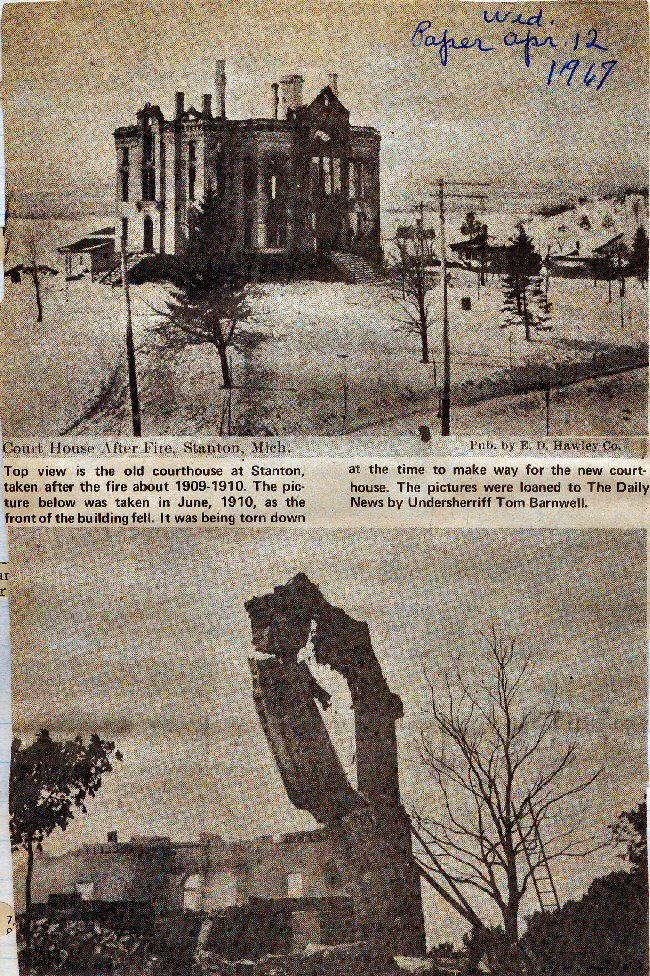 Montcalm County's Court House Fire