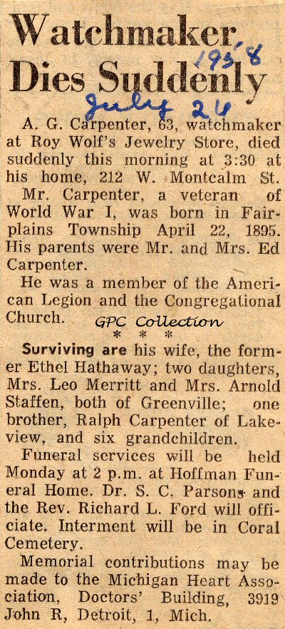 A. G. Carpenter - obit
