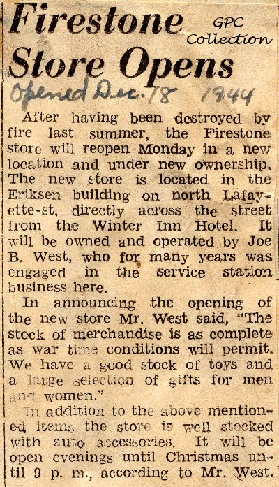 Firestone Store Opens