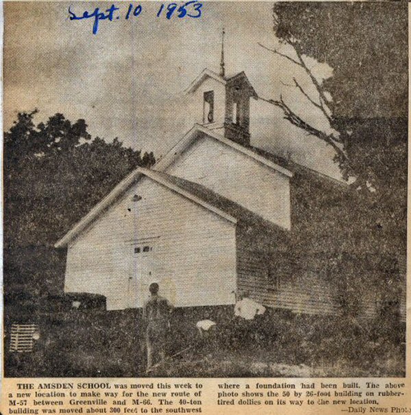 Amsden School Moved - 1953