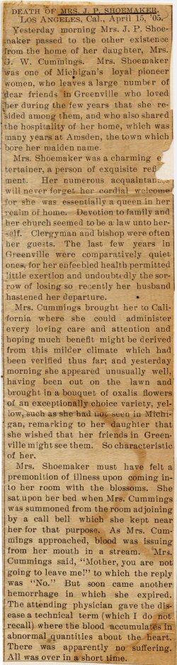 Mrs. J.P. Shoemaker