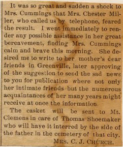 Mrs. J.P. Shoemaker