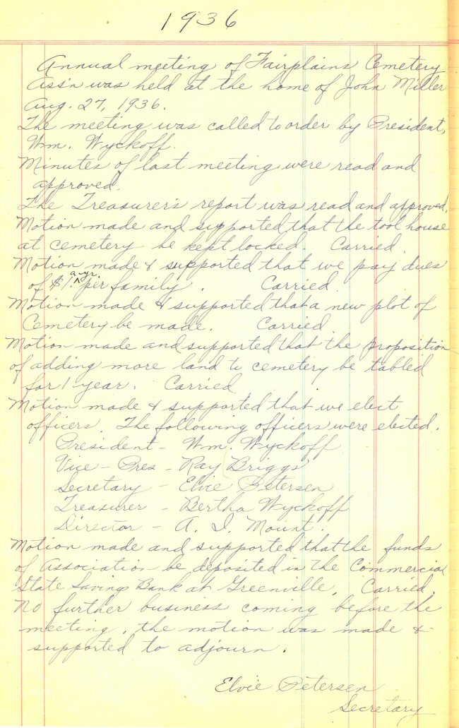 Fairplains Cemetery Association