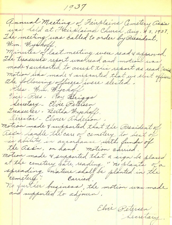 Fairplains Cemetery Association