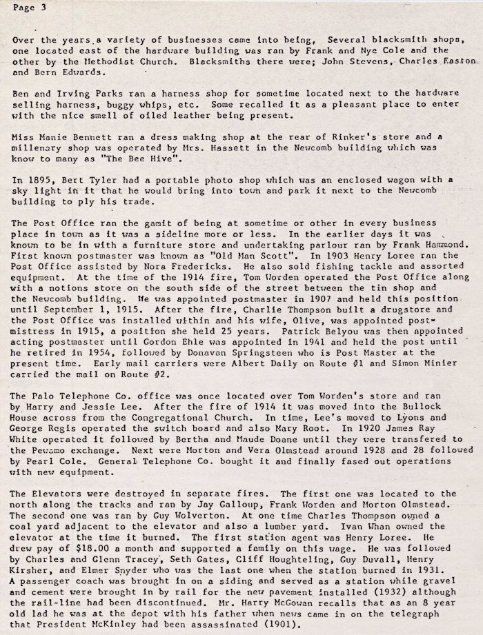 The History of Fenwick, Michigan