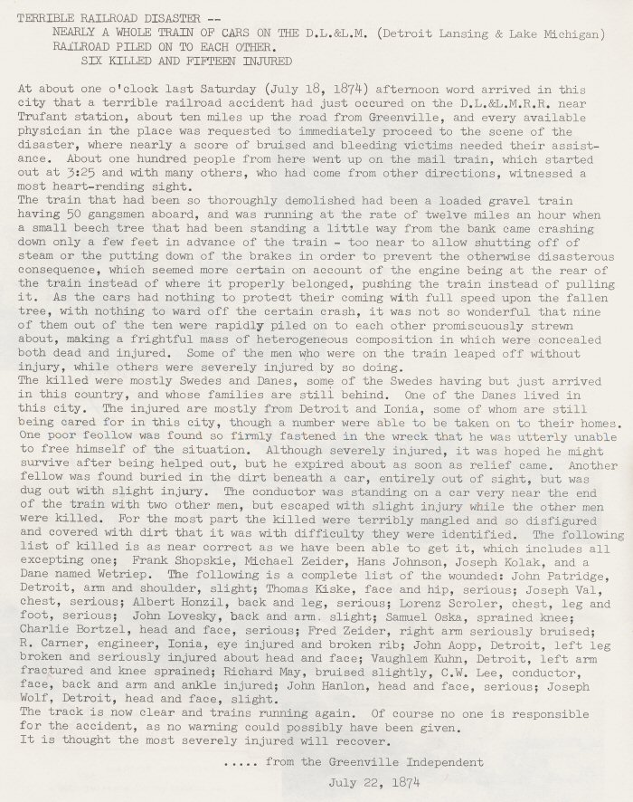 Raidroad Disaster