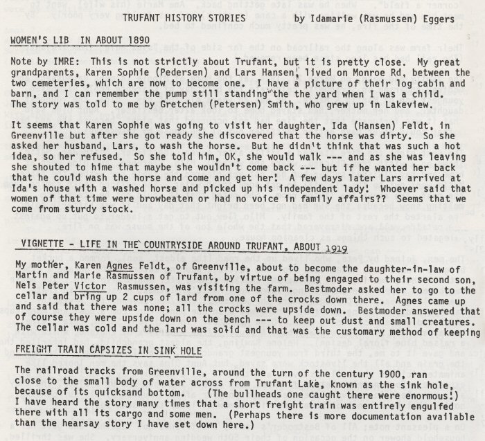Trufant History Stories