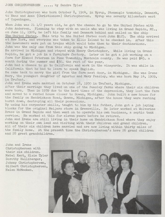 John Christophersen Family